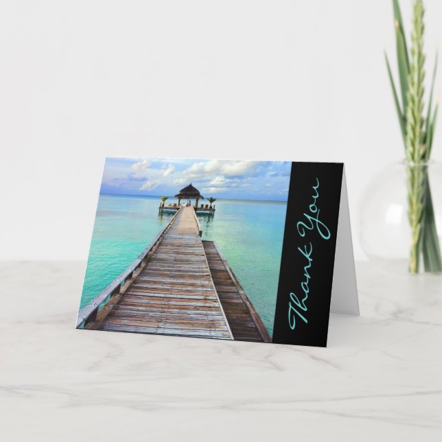Merci de mariage de destination tropicale (Devant)
