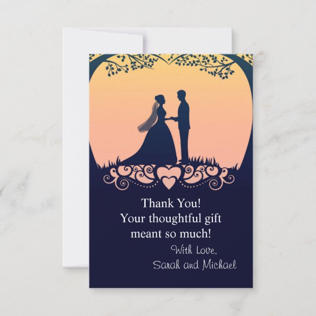 Merci de mariage de marié de jeune mariée de (Devant)