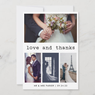 Merci de Mariage de texte de machine simple   4 Ph