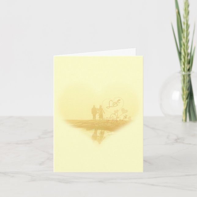 Merci de mariage de Yellow Heart Beach (Devant)