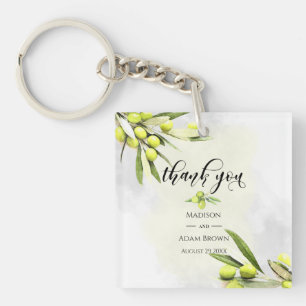 Merci de Mariage des Branches d'olive aquarelle