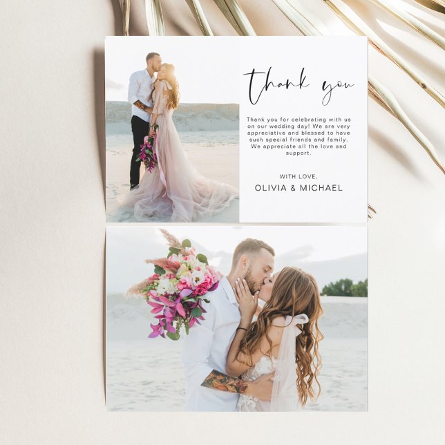 Merci de mariage élégant budget Carte photo (Créateur téléchargé)