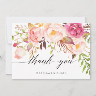 Merci de Mariage floral de pivoine rustique