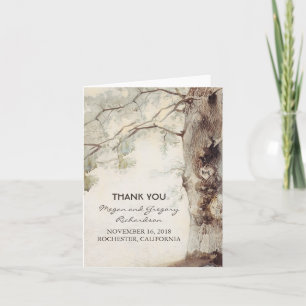 Merci de Mariage rustique Old Tree