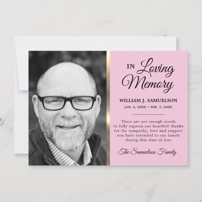 Merci de mémoire de la Sympathie de l'or rose (Devant)