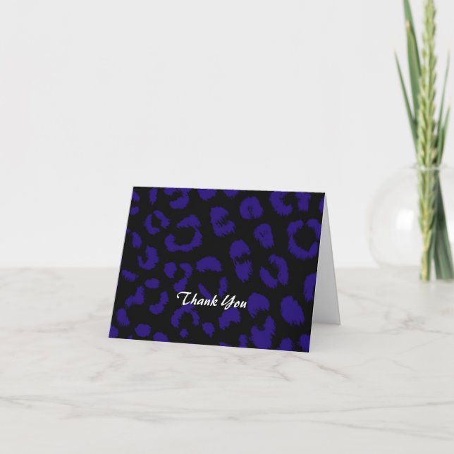 Merci de Motif de Léopard pourpre et noir (Devant)
