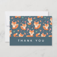 Merci de Motif Orange Fox
