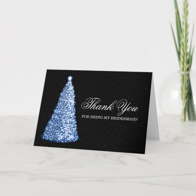 Merci de Noël Bridesmaid Bleu (Devant)