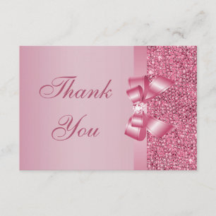Merci de paillettes imprimé par rose d'arc et de
