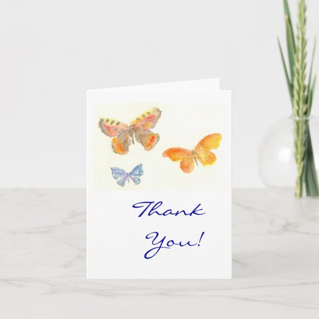 Merci de papillons Carte pour notes (Devant)