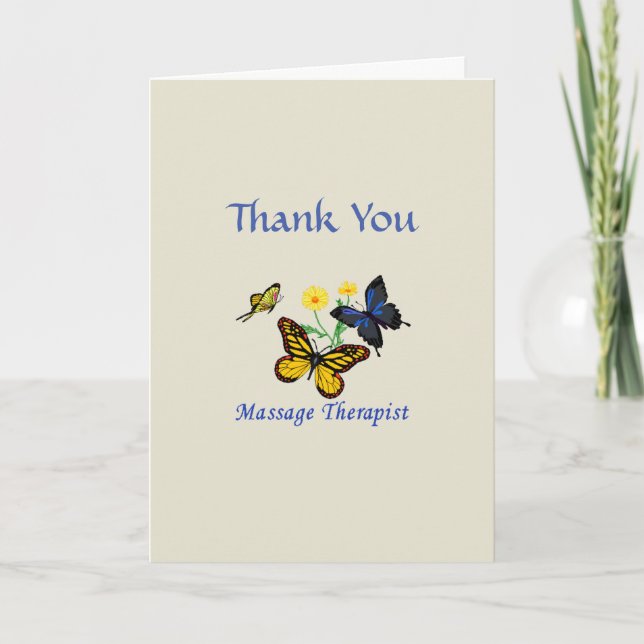 Merci de papillons de massothérapie (Devant)