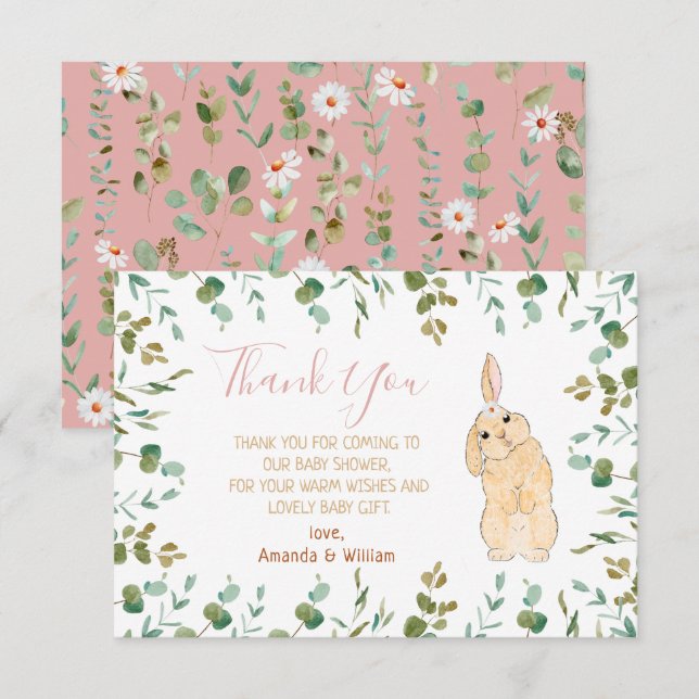 Merci de petit lapny Baby shower (Devant / Derrière)