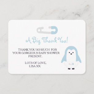Merci de pingouin de bleus layette