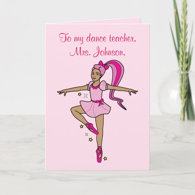 Merci de professeur de danse sur mesure (Devant)