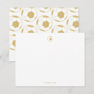 Merci de soccer Gold Note Card