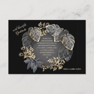 Merci de sympathie avec carte Feuille