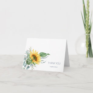 Merci de tournesol botanique Carte à notes pliées