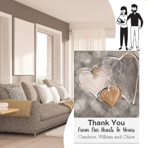 Merci De Us Bokeh Hearts Occasions Card