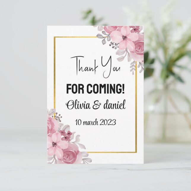 Merci de venir Cartes de Merci (Debout devant)