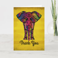 Merci décoratif ornemental d'éléphant Abstrait