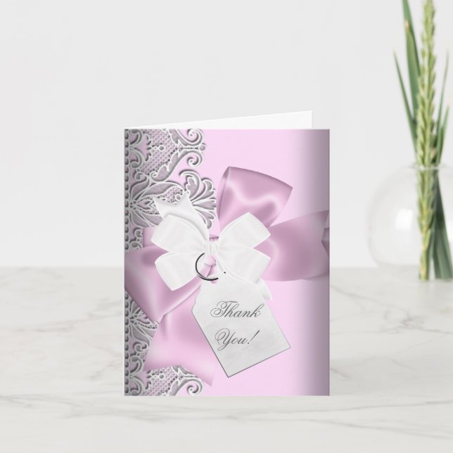 Merci Dentelle Rose Gris Blanc (Devant)