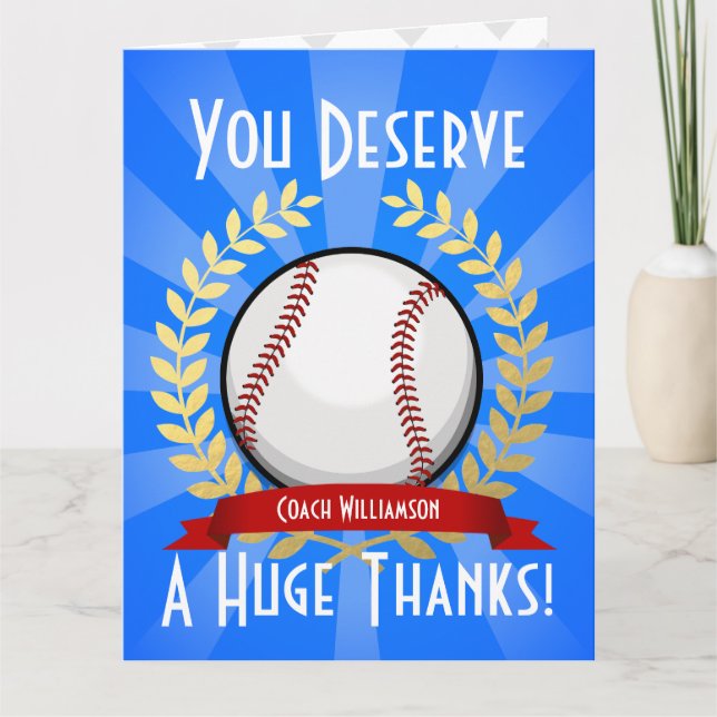 Merci d'entraîneur de baseball géant (Devant)