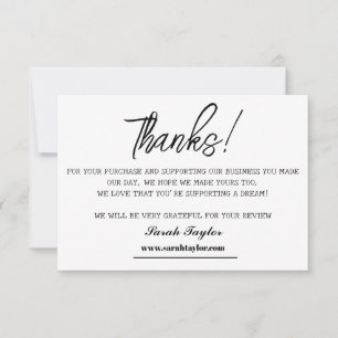 Merci d'entreprise Élégant Script Bold Personnalis