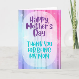 Merci d'être ma mère carte de fête