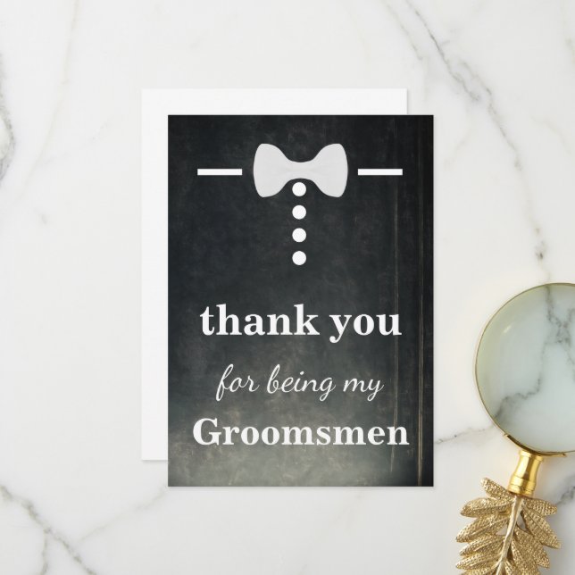 Merci D'Être Mes Groomsmans (Devant/Arrière en situation)