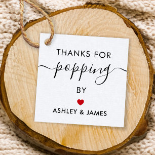 Merci d'être passé Tags, Étiquette de mariage, Rou