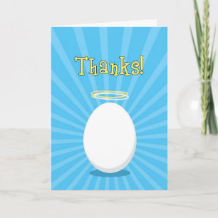 Merci d'être un bon oeuf, une carte de voeux humor