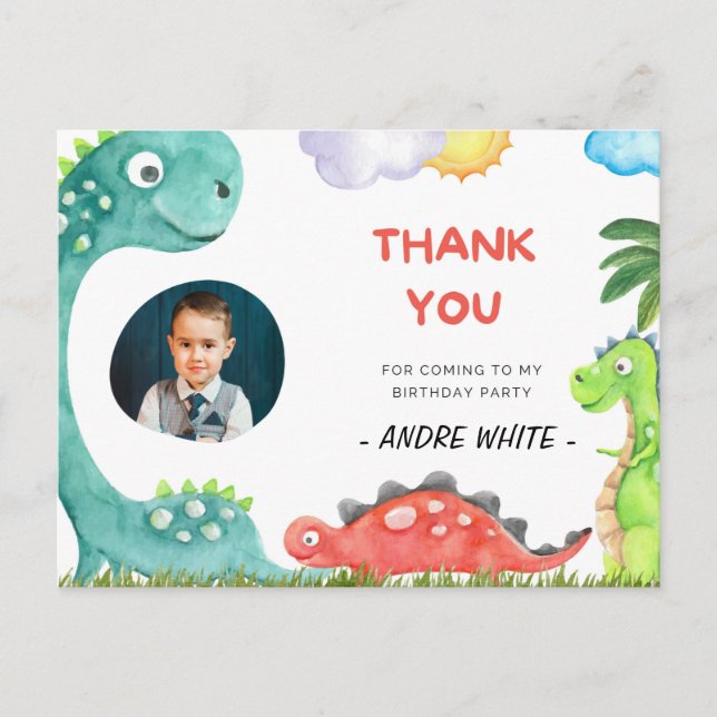 Merci d'être venu à ma carte postale de fête d'ann (Devant)