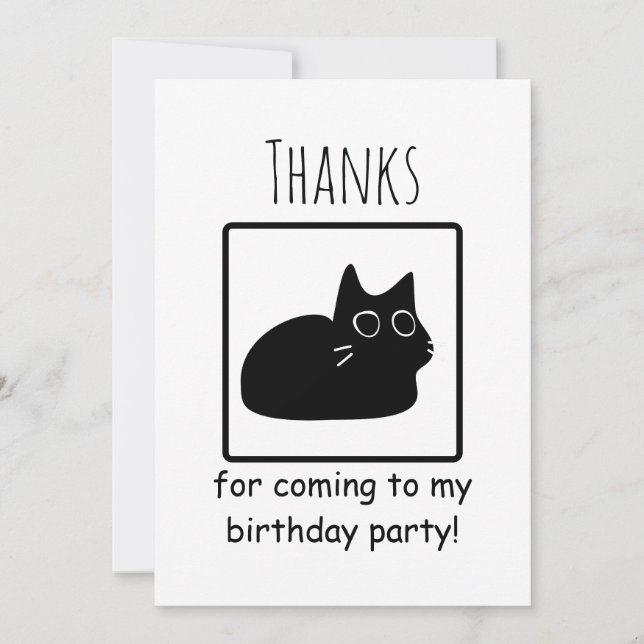 Merci D'Être Venu À Mon Chat Kitty Fête D'Annivers (Devant)