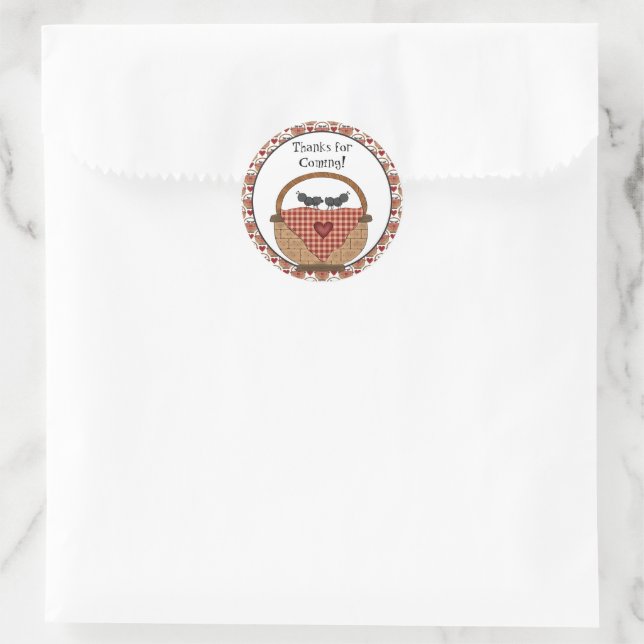 Merci d'être venu autocollant de la fourmi pique-n (Sac)