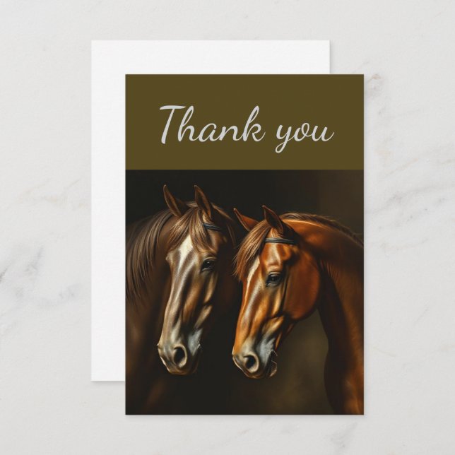 Merci Deux chevaux ferme animal (Devant / Derrière)