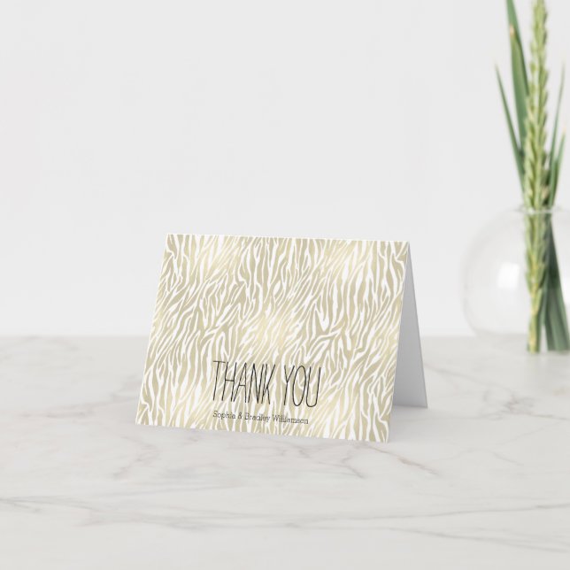Merci d'impression chic Gold Zebra (Devant)