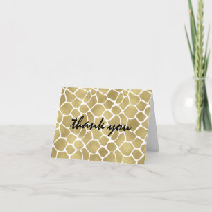 Merci d'impression de girafe d'or