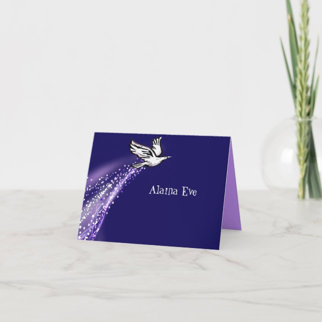 Merci d'invitation Dove Bat Bar Mitzvah (Devant)