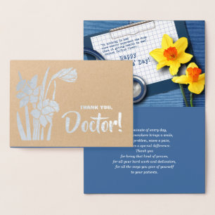 Merci, docteur. Cartes de luxe Real Foil