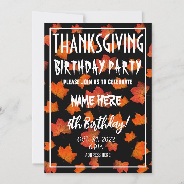 MERCI D'OFFRIR UNE INVITATION AU PARTI ANNIVERSAIR (Devant)