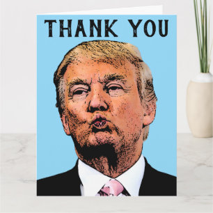 MERCI DONALD TRUMP KISS carte de voeux