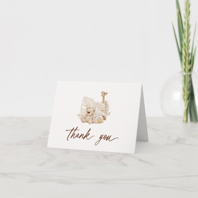 Merci du Baby shower de la pouponnière Boho (Devant)