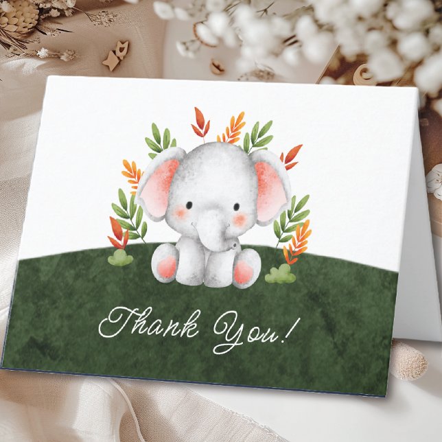 Merci du Baby shower des éléphants de la Jungle (Créateur téléchargé)