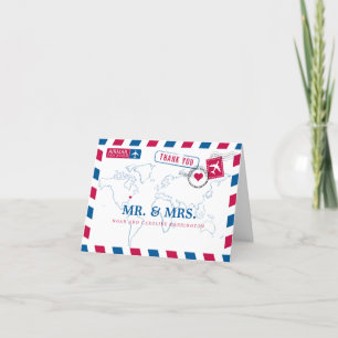 Merci du Mariage d'Airmail de Washington DC