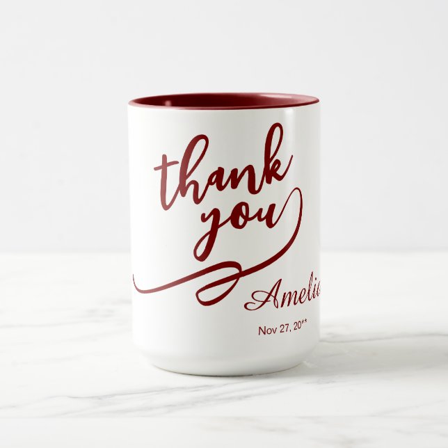 Merci élégant 15 oz Combo Mug pour le cadeau (Centre)