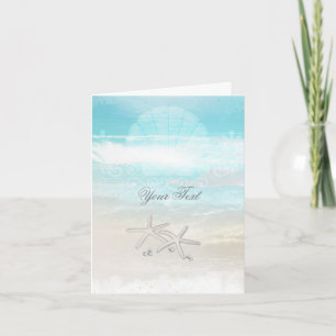 Merci élégant d'été d'étoiles de mer blanches de