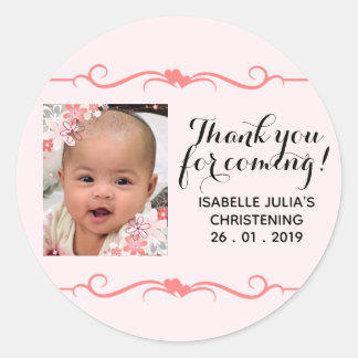 Merci Élégant POUR VENIR ! Sticker Christening