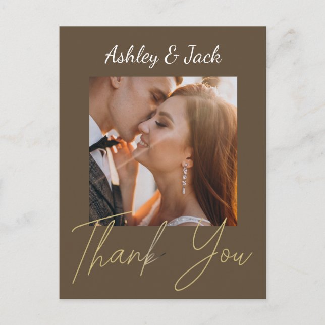  Merci Elégante  Chic Photo  Carte postale (Devant)