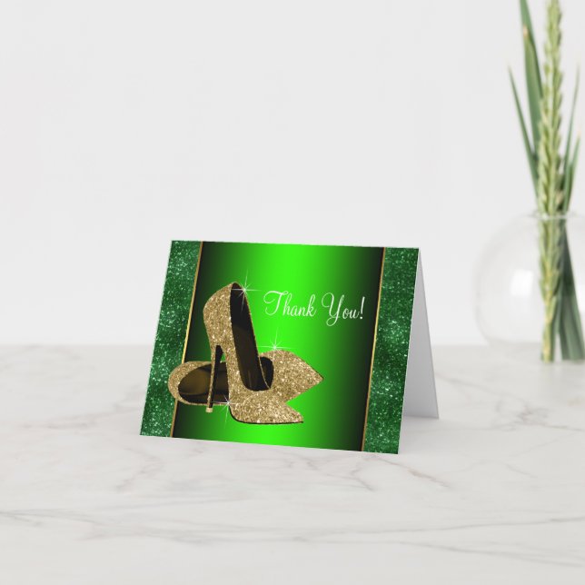 Merci Emerald Green et Gold High Heel Chaussures (Devant)