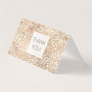 Merci Empreinte de léopard de verre doré rose